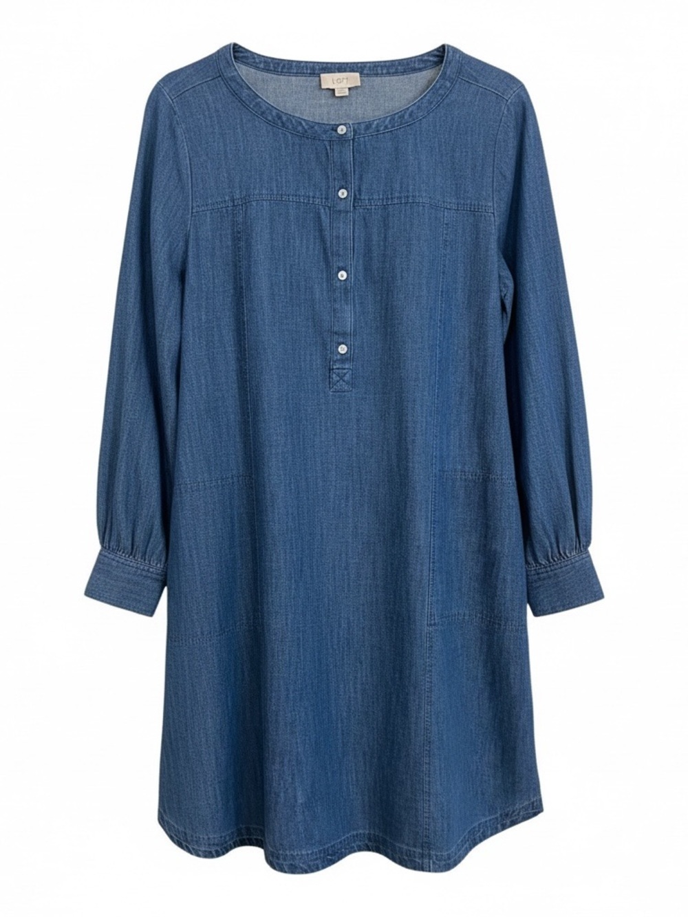 Loft NWT long sleeve denim dress, large